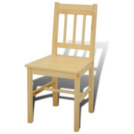 Masă cu 4 scaune din lemn culoare naturală, 5 image
