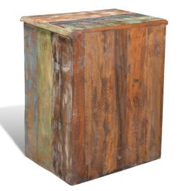 Masă de capăt cu 1 sertar și 1 ușă, lemn reciclat, 8 image