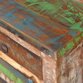 Masă de capăt cu 1 sertar și 1 ușă, lemn reciclat, 5 image