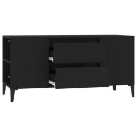 Comodă tv, negru, 102x44,5x50 cm, lemn prelucrat, 7 image