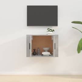 Dulap tv montat pe perete, gri beton, 57x34,5x40 cm, 3 image