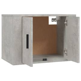 Dulap tv montat pe perete, gri beton, 57x34,5x40 cm, 8 image
