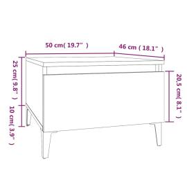 Mese laterale, 2 buc., alb, 50x46x35 cm, lemn compozit, 11 image