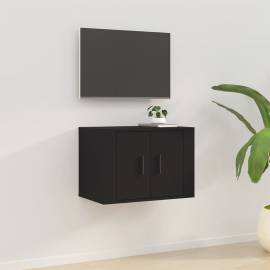 Dulap tv montat pe perete, negru, 57x34,5x40 cm