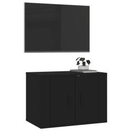 Dulap tv montat pe perete, negru, 57x34,5x40 cm, 4 image