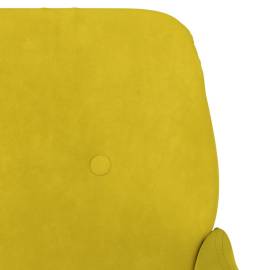 Bancă, galben, 108x79x79 cm, catifea, 6 image