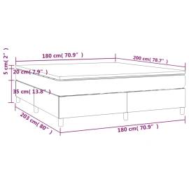 Pat box spring cu saltea, roz, 180x200 cm, catifea, 10 image