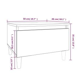 Masă laterală, gri beton, 50x46x35 cm, lemn compozit, 10 image