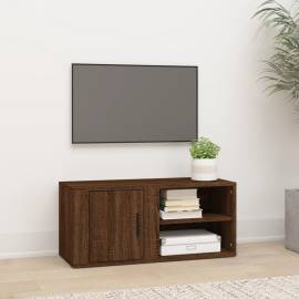 Comodă tv, stejar maro, 80x31,5x36 cm, lemn prelucrat