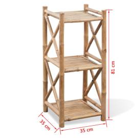 Raft pătrat cu 3 niveluri din bambus, 5 image