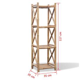 Raft pătrat cu 4 niveluri din bambus, 5 image
