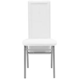 Set masă și scaune de bucătărie 7 piese, alb, 5 image