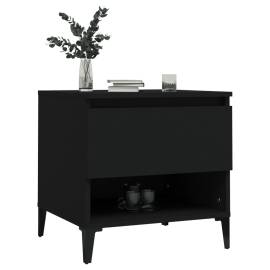 Masă laterală, negru, 50x46x50 cm, lemn compozit, 4 image