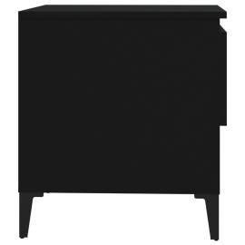 Masă laterală, negru, 50x46x50 cm, lemn compozit, 8 image