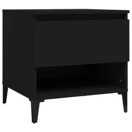 Masă laterală, negru, 50x46x50 cm, lemn compozit, 2 image