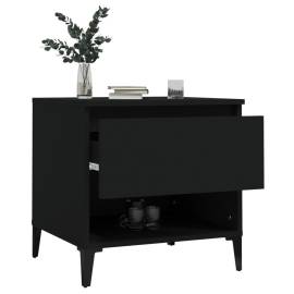 Masă laterală, negru, 50x46x50 cm, lemn compozit, 5 image