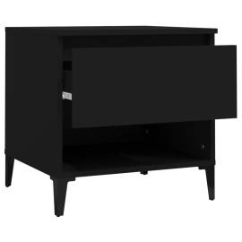 Masă laterală, negru, 50x46x50 cm, lemn compozit, 7 image