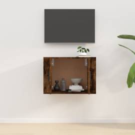 Dulap tv montat pe perete, stejar fumuriu, 57x34,5x40 cm, 3 image