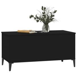 Măsuță de cafea, negru, 90x44,5x45 cm, lemn compozit, 4 image