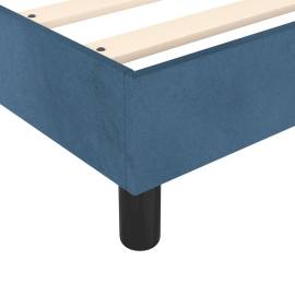 Pat box spring cu saltea, albastru închis, 140x200 cm, catifea, 7 image