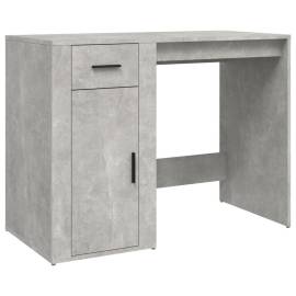 Birou, gri beton, 100x49x75 cm, lemn prelucrat, 2 image
