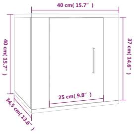 Dulapuri tv montate pe perete 2 buc. stejar maro 40x34,5x40 cm, 11 image