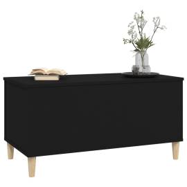Măsuță de cafea, negru, 90x44,5x45 cm, lemn compozit, 4 image
