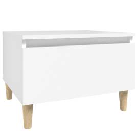 Masă laterală, alb, 50x46x35 cm, lemn compozit, 2 image
