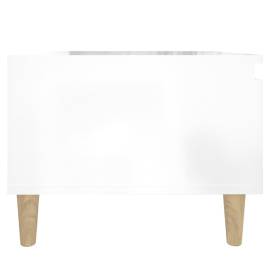 Masă laterală, alb extralucios, 50x46x35 cm, lemn compozit, 8 image