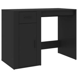 Birou, negru, 100x49x75 cm, lemn prelucrat, 2 image