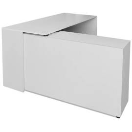 Birou de colț cu 4 rafturi, alb, 4 image