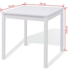 Set cu masă și scaune din lemn de pin, 5 piese, 8 image