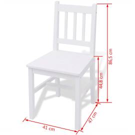 Set cu masă și scaune din lemn de pin, 5 piese, 7 image