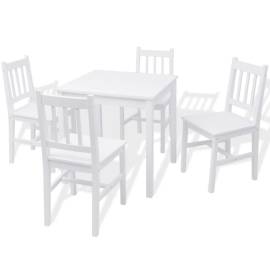 Set cu masă și scaune din lemn de pin, 5 piese, 2 image