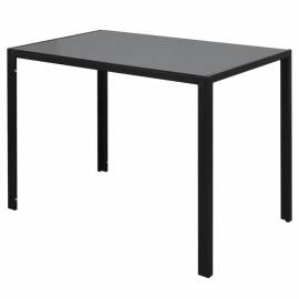Set masă și scaune de bucătărie 7 piese, negru, 3 image