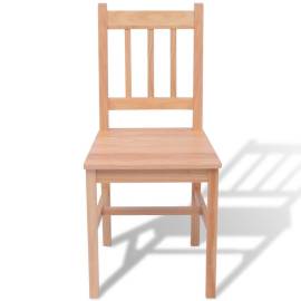 Set masă și scaune din lemn de pin, 3 piese, 4 image