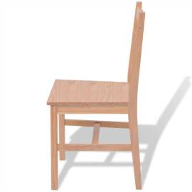 Set masă și scaune din lemn de pin 7 piese, 6 image