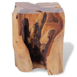 Taburet, lemn de tec masiv, 7 image