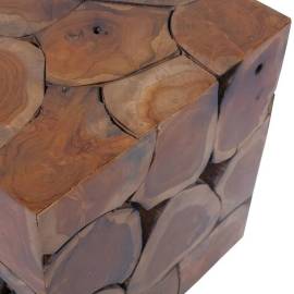 Taburet, lemn de tec masiv, 8 image
