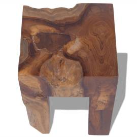 Taburet, lemn de tec masiv, 5 image