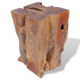 Taburet, lemn de tec masiv, 2 image