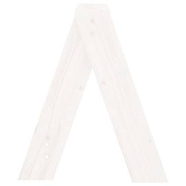 Scaune, 2 buc., alb, 40x40x45 cm, lemn masiv de pin, 7 image