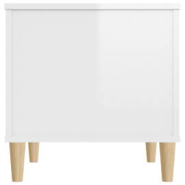 Măsuță de cafea, alb extralucios, 60x44,5x45 cm, lemn compozit, 8 image