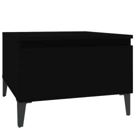 Masă laterală, negru, 50x46x35 cm, lemn compozit, 2 image