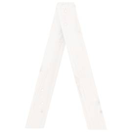 Scaune, 2 buc., alb, 40x40x60 cm, lemn masiv de pin, 7 image