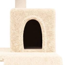 Ansamblu de pisici cu stâlpi din funie de sisal, crem, 82 cm, 6 image