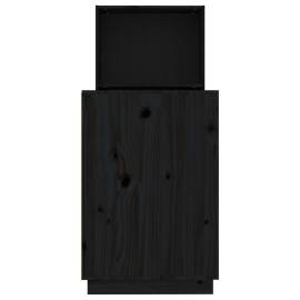 Birou, negru, 110x53x117 cm, lemn masiv de pin, 8 image
