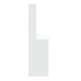 Birou cu rafturi, alb, 102x45x148 cm, lemn compozit, 6 image