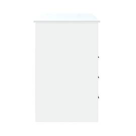 Birou cu sertare, alb, 102x50x76 cm, lemn prelucrat, 6 image