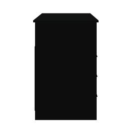 Birou cu sertare, negru, 102x50x76 cm, lemn prelucrat, 6 image